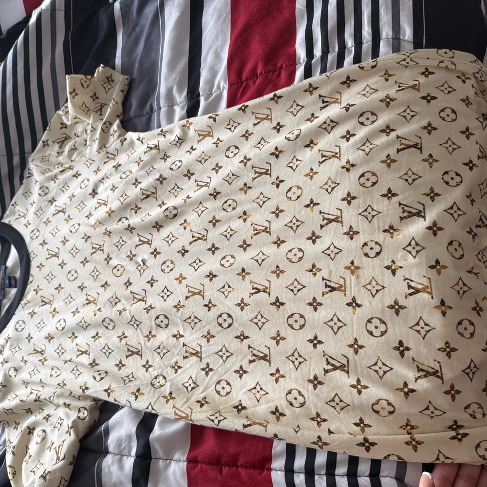 Louis Vuitton Cream and Brown Monogram Dress